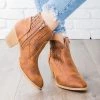 Qupid Shoes Newest Arrivals Subtle Laser-Cut Ankle Booties