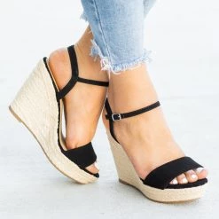 Soda Shoes Newest Arrivals Espadrille Open-toe Wedges