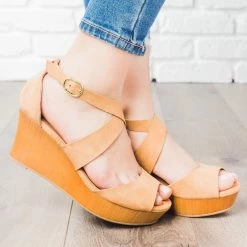 Qupid Shoes Summer Clog Wedges