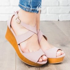 Qupid Shoes Summer Clog Wedges