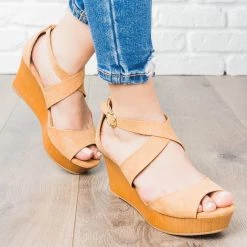 Qupid Shoes Summer Clog Wedges