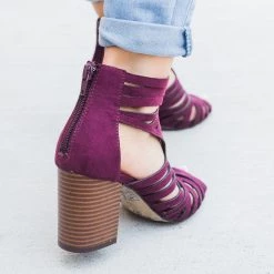 Shoelala Summer Strappy Chunky Heels