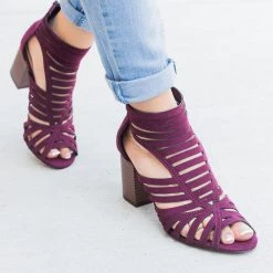 Shoelala Summer Strappy Chunky Heels