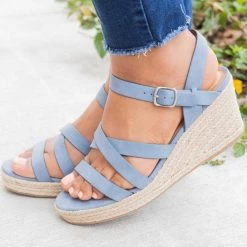 City Classified Shoes Summer Strappy Espadrille Wedges Newest Arrivals