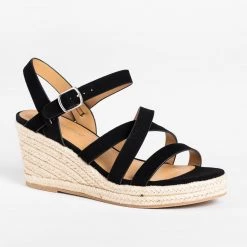 City Classified Shoes Summer Strappy Espadrille Wedges Newest Arrivals