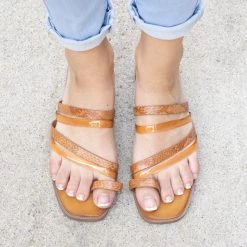 Mata Sunlight Printed Toe Ring Sandals Newest Arrivals