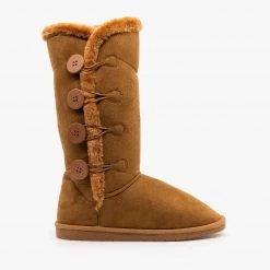 Forever Newest Arrivals Super Cozy Button Boots