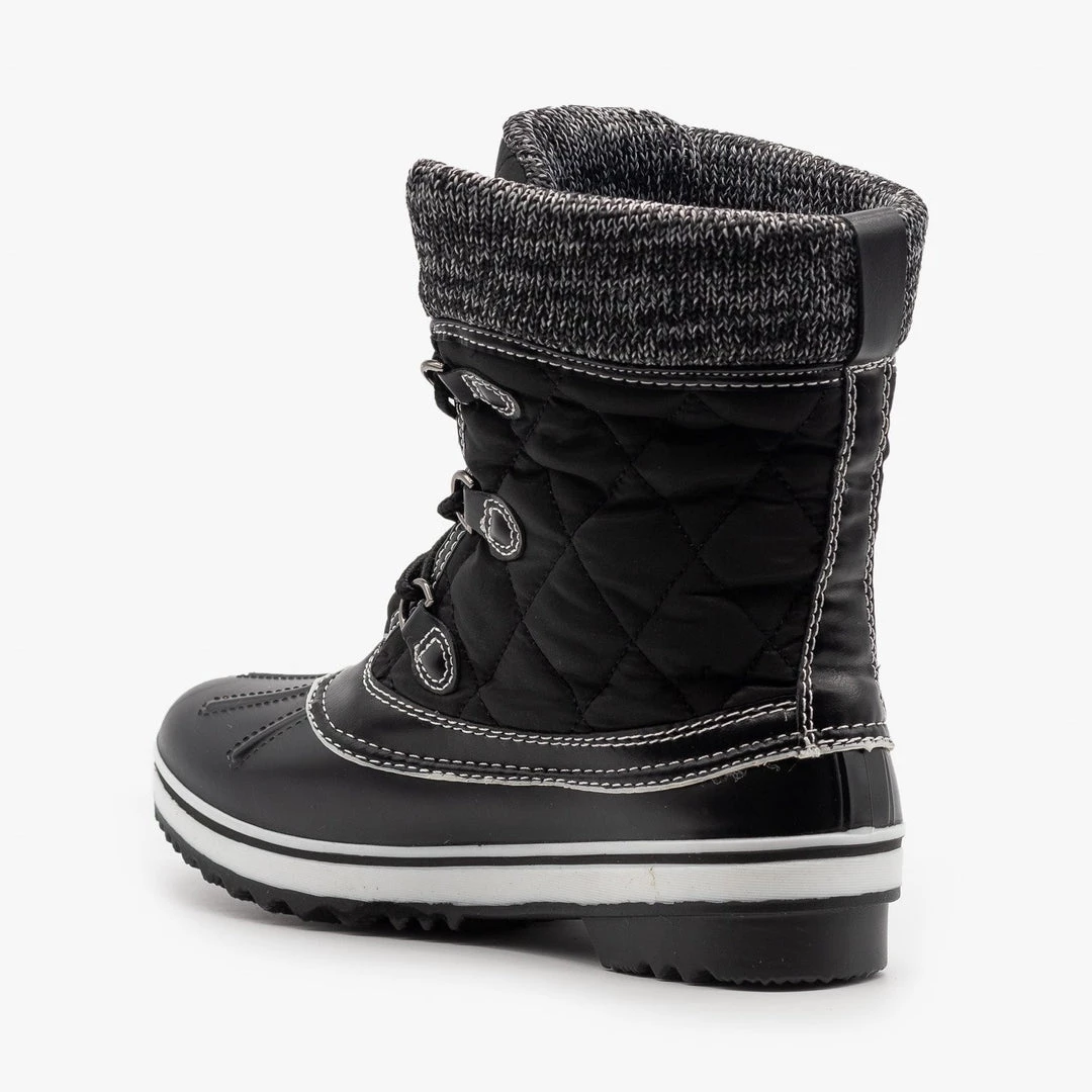 Forever Sweater Cuff Quilted Snow Boots Newest Arrivals 6 Forever Sweater Cuff Quilted Snow Boots Newest Arrivals