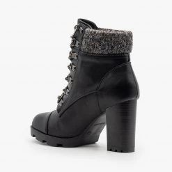 Bamboo Shoes Newest Arrivals Sweater Cuffed High Heel Booties