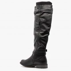 Forever Newest Arrivals Sweater Cuffed Knee High Boots FINAL SALE