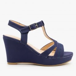 Nine City Shoes T-Strap Wedge Sandals Newest Arrivals