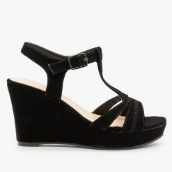 Nine City Shoes T-Strap Wedge Sandals Newest Arrivals