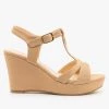 Nine City Shoes T-Strap Wedge Sandals Newest Arrivals