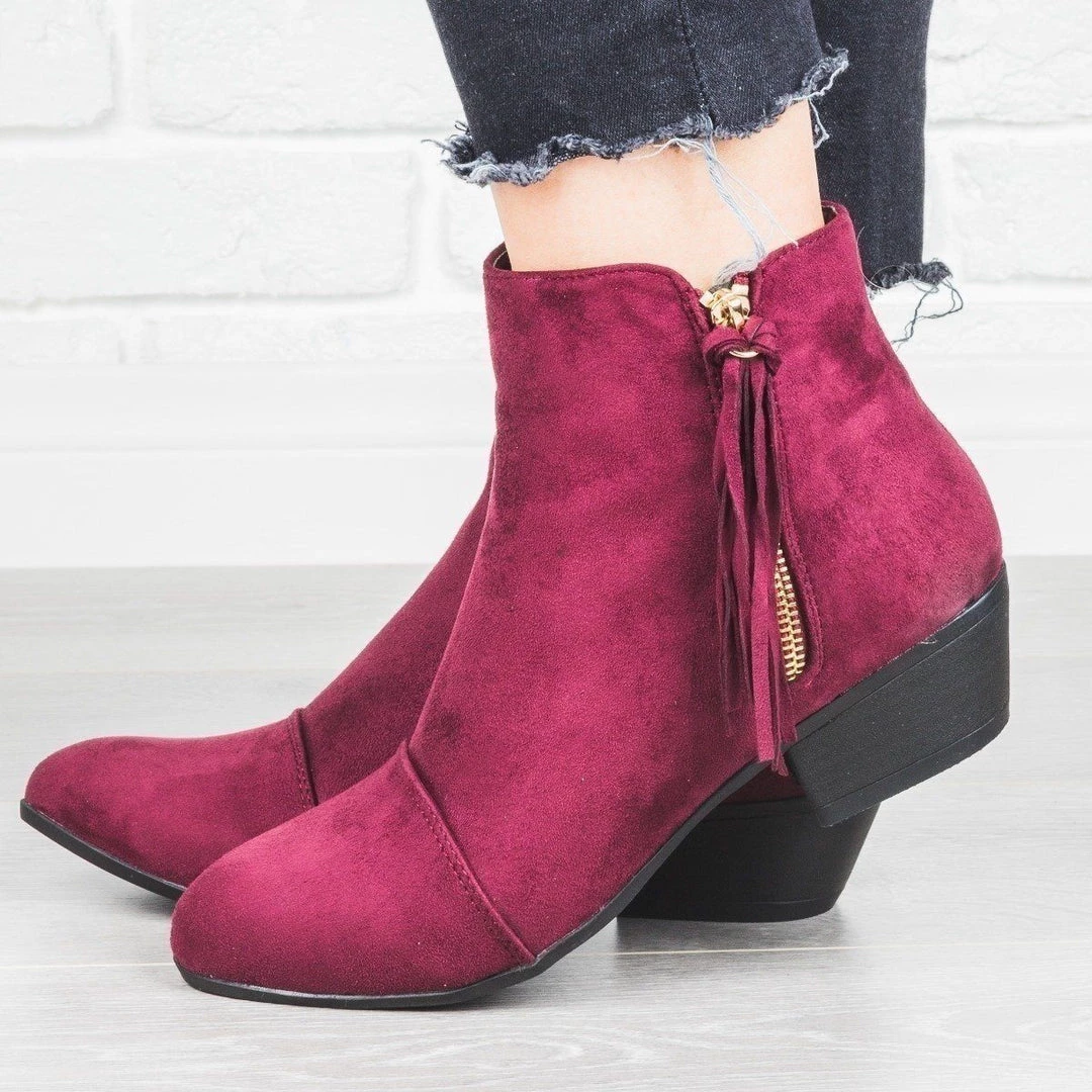 Nature Breeze Tassel Zipper Pull Booties Newest Arrivals 4 Nature Breeze Tassel Zipper Pull Booties Newest Arrivals