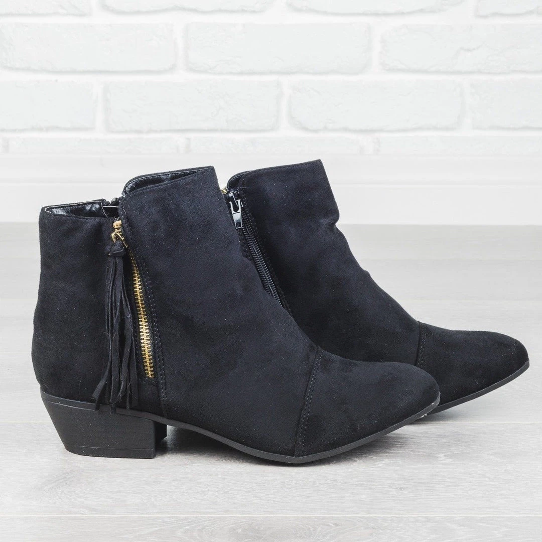 Nature Breeze Tassel Zipper Pull Booties Newest Arrivals 11 Nature Breeze Tassel Zipper Pull Booties Newest Arrivals