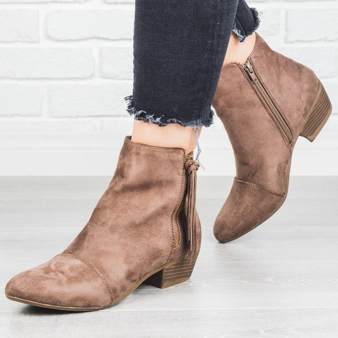 Nature Breeze Tassel Zipper Pull Booties Newest Arrivals 8 Nature Breeze Tassel Zipper Pull Booties Newest Arrivals