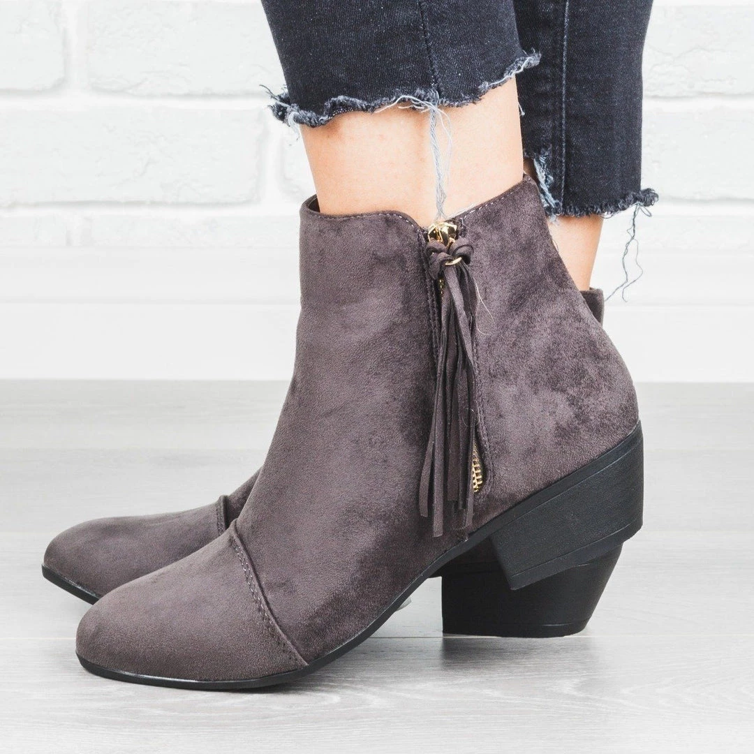 Nature Breeze Tassel Zipper Pull Booties Newest Arrivals 2 Nature Breeze Tassel Zipper Pull Booties Newest Arrivals