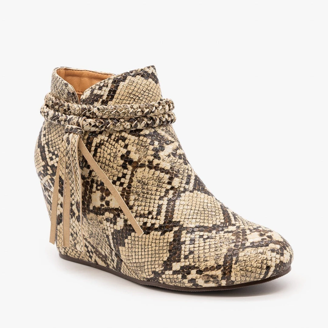 Mata Newest Arrivals Tasseled Animal Print Booties FINAL SALE 1 Mata Newest Arrivals Tasseled Animal Print Booties FINAL SALE