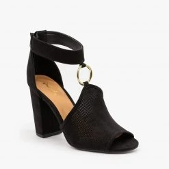 Qupid Shoes Newest Arrivals Textured Chunky Heels