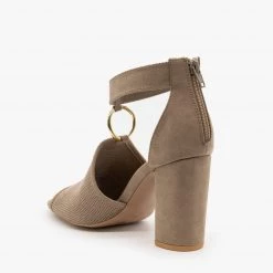 Qupid Shoes Newest Arrivals Textured Chunky Heels
