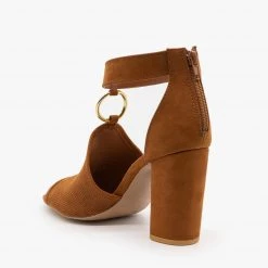 Qupid Shoes Newest Arrivals Textured Chunky Heels