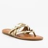 Refresh Textured Metallic Strappy Sandals Newest Arrivals