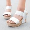 Nature Breeze Newest Arrivals Thick Double Strap Wedge