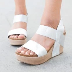Nature Breeze Newest Arrivals Thick Double Strap Wedge