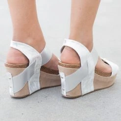 Nature Breeze Newest Arrivals Thick Double Strap Wedge