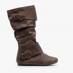 Forever Newest Arrivals Thick Strap Buckle Boots FINAL SALE