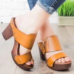 Nature Breeze Thick Strap Clog Heel 17 Nature Breeze Thick Strap Clog Heel