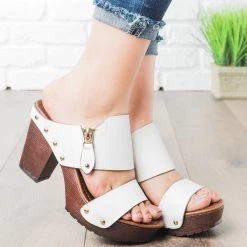 Nature Breeze Thick Strap Clog Heel 18 Nature Breeze Thick Strap Clog Heel