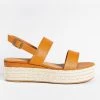 Bamboo Shoes Newest Arrivals Thick Strap Espadrille Flatforms