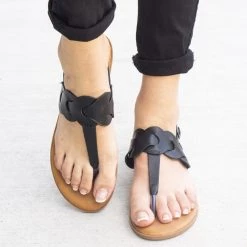 Forever Newest Arrivals Thong Threaded Slingback Sandals