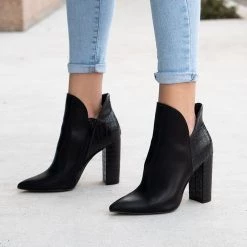 Qupid Shoes Newest Arrivals Tiana Textured Dip Booties