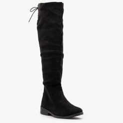 Weeboo Tie Back Knee High Boots