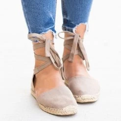 Soda Shoes Newest Arrivals Tie-Up Espadrille Flats