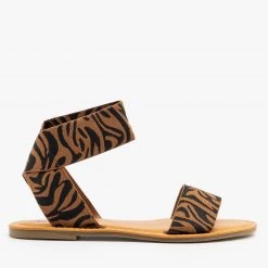 Bamboo Shoes Tiger Striped Elastic Sandals Newest Arrivals