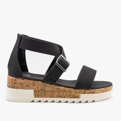 Yoki Newest Arrivals Treaded Chunky Cork Sandals