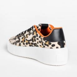 Qupid Shoes Newest Arrivals Trendy Animal Print Platform Sneakers