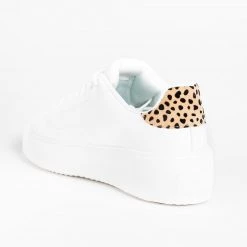 Qupid Shoes Newest Arrivals Trendy Animal Print Platform Sneakers