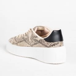 Qupid Shoes Newest Arrivals Trendy Animal Print Platform Sneakers