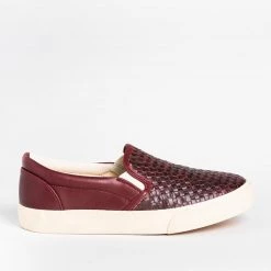 Modern Rebel Trendy Basketweave Slip-On Sneakers
