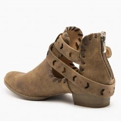 AMS Shoes Trendy Belted Western Booties Newest Arrivals 8 AMS Shoes Trendy Belted Western Booties Newest Arrivals