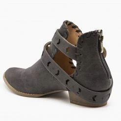 AMS Shoes Trendy Belted Western Booties Newest Arrivals