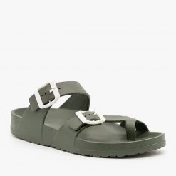 Top Moda Newest Arrivals Trendy Buckled Foam Slides