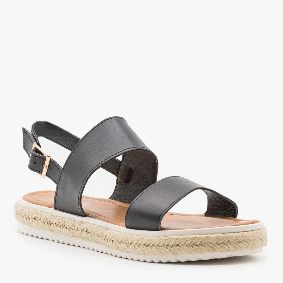 Soho Girls Trendy Casual Esparto-Trimmed Sandals Newest Arrivals 5 Soho Girls Trendy Casual Esparto-Trimmed Sandals Newest Arrivals