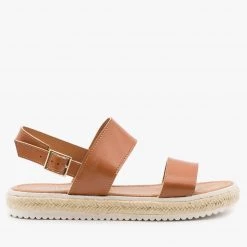 Soho Girls Trendy Casual Esparto-Trimmed Sandals Newest Arrivals