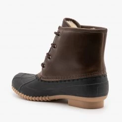 Refresh Newest Arrivals Lace-Up Inner Faux Fur Duck Boots