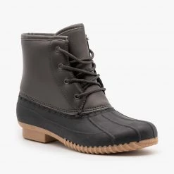 Refresh Newest Arrivals Lace-Up Inner Faux Fur Duck Boots